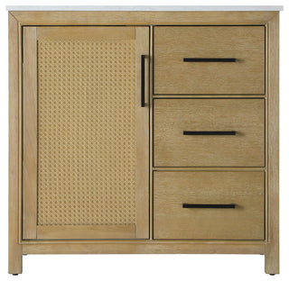 Home Living 36" Single Bathroom Vanity, Linen Oak