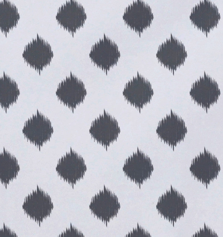 Cop-Ikat Geometric Print Placement, Classic Gray, Set of 4