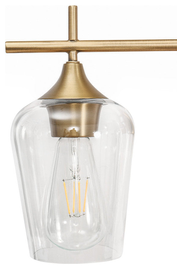 Modern Bathroom Dimmable Vanity Light, Gold, 4 Light