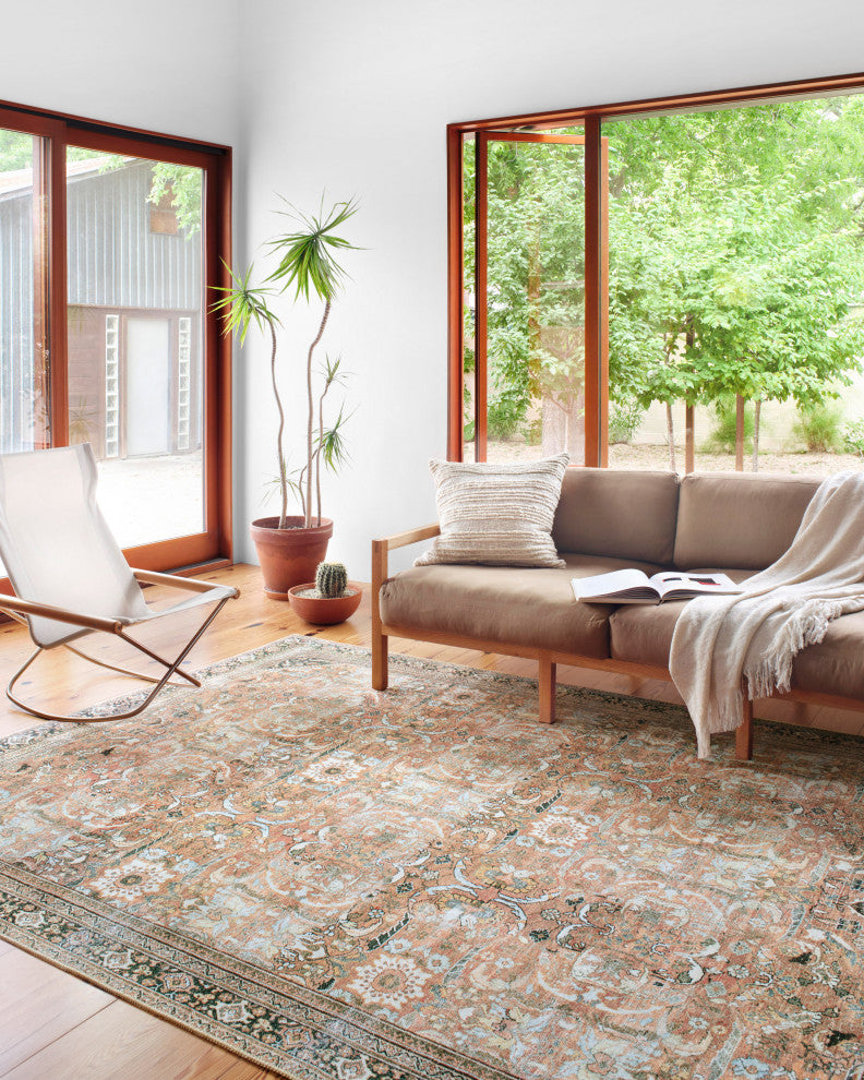 Durable Printed Wynter Area Rug by Loloi, Auburn/Multi, 2'-3" X 3'-9"