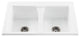 The Endurance double-bowl Kitchen Sink, Biscuit 33.25x22.25
