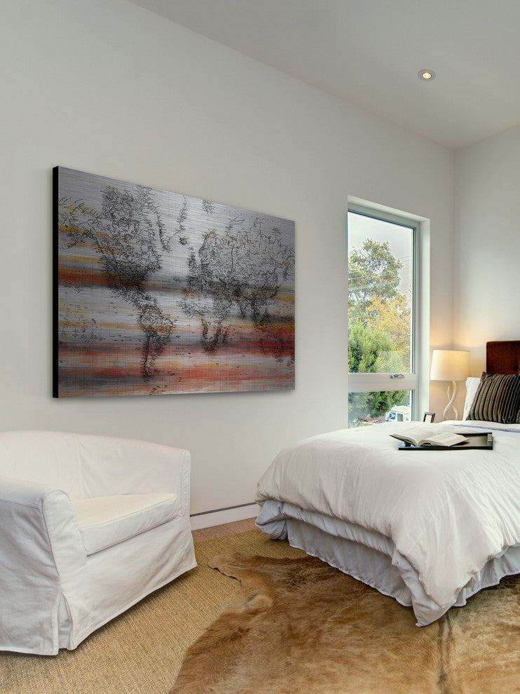 "Maailma" UV Ink Print on Brushed  Aluminum, 36"x24"