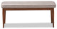 Itami Mid-Century Modern Light Gray Medium Oaked Wood Dining Bench