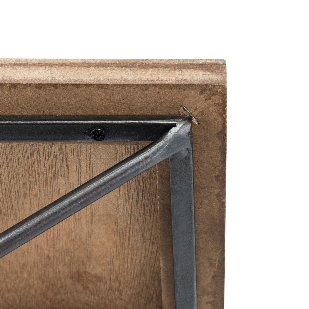 Danya B. Rustic Wall Mount Pine Wood Display Shelf With Asymmetrical Bracket