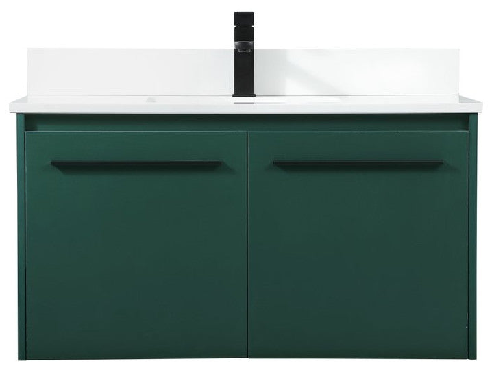 Elegant Decor Penn Bathroom Vanity Green