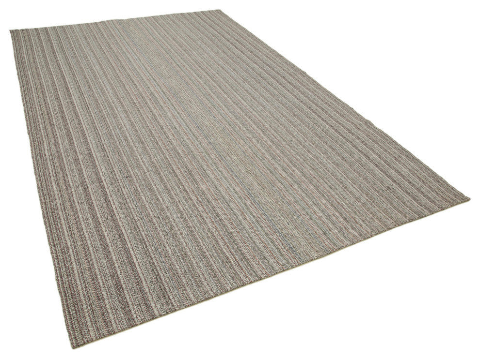 Rug N Carpet - Handmade Turkish 6' 6'' x 10' 4'' Flatweave Wool Kilim Rug
