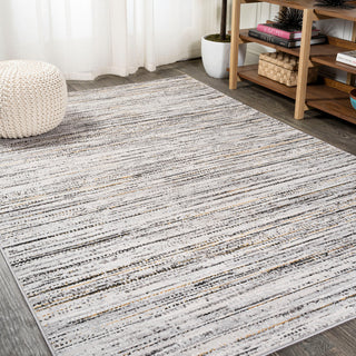 Loom Modern Strie' Area Rug, Gray/Black, 8 X 10