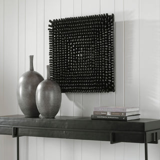 Uttermost PortSide Black Wood Wall Panel