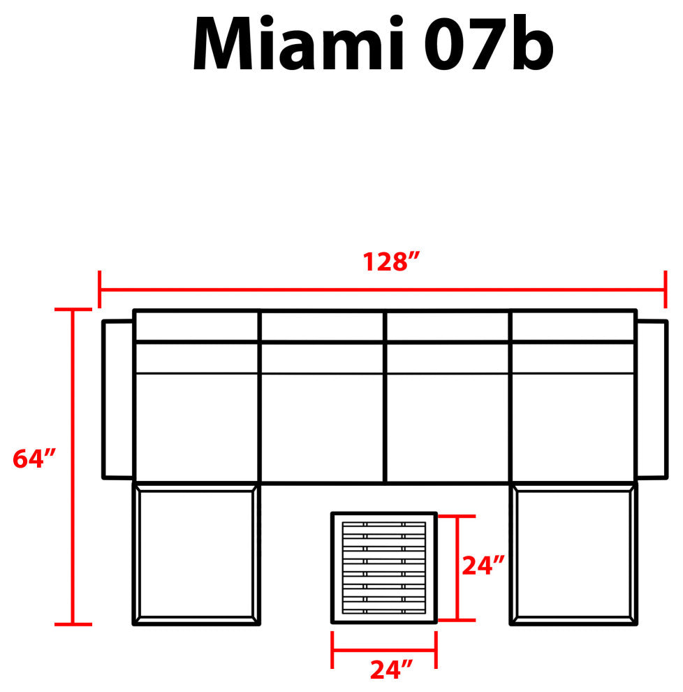 Miami 7 Piece Outdoor Wicker Patio Furniture Set 07b