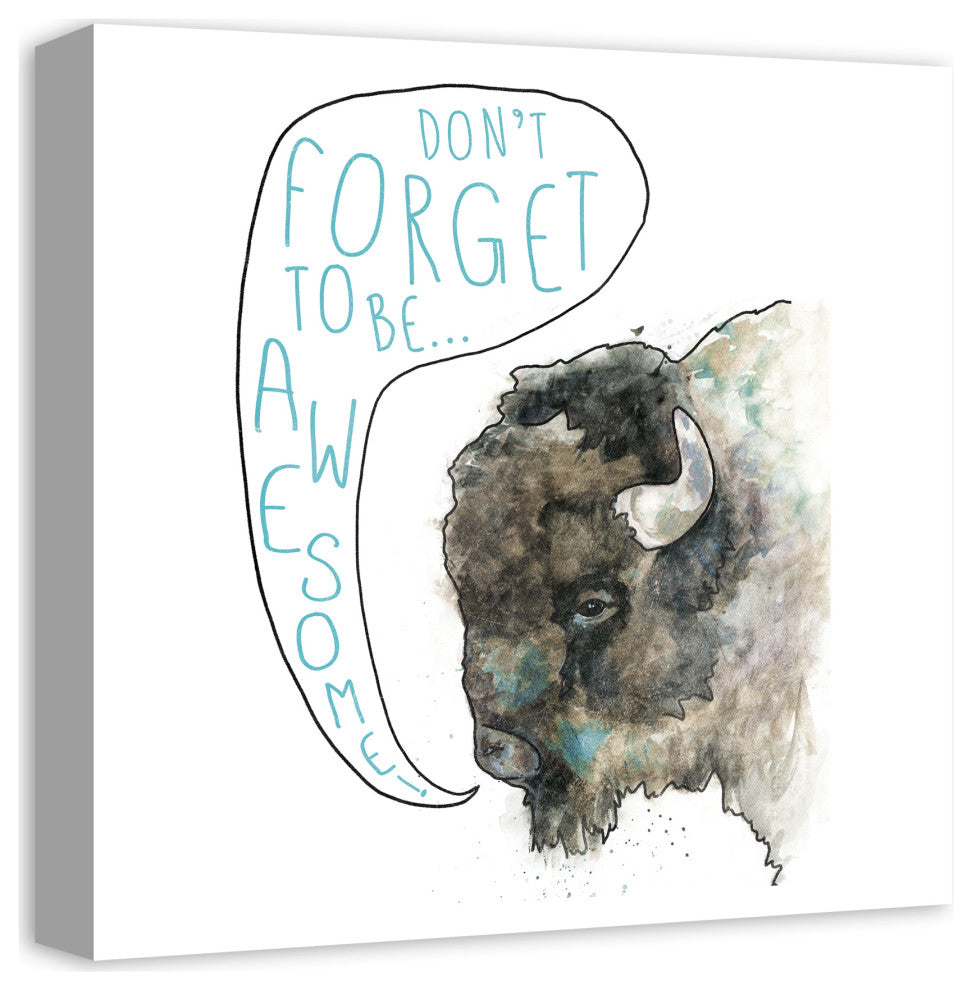 Don't Forget Buffalo 16x16 Canvas Wall Art