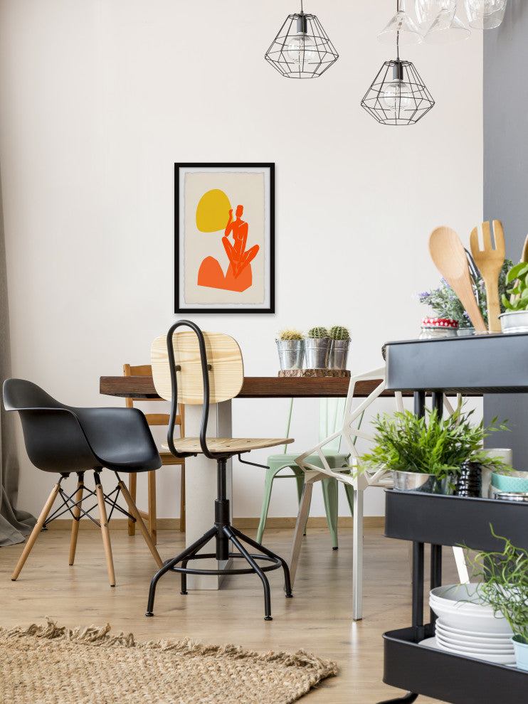 "Stone Squat" Framed Painting Print, 16x24