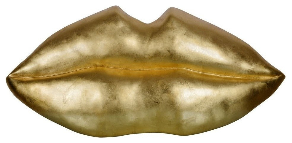 Renwil Inc Kiss Kiss - 49" Medium Decorative Wall Art, Gold Finish