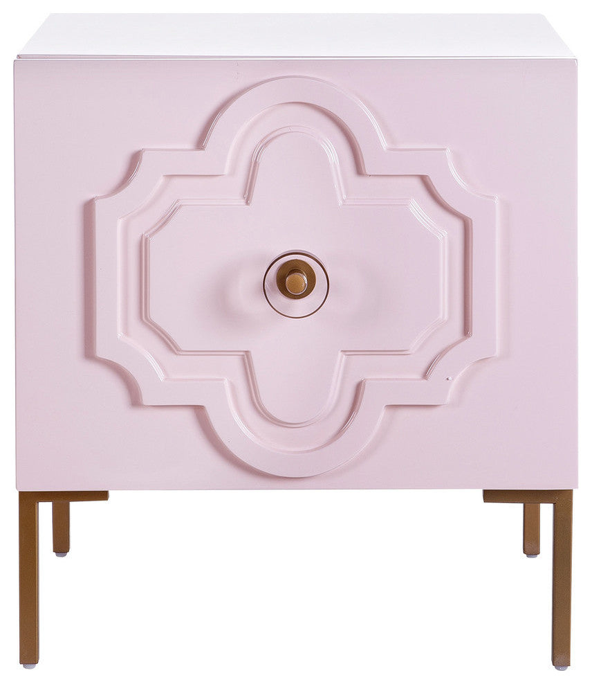 Anna Pink Lacquer Side Table