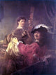 Rembrandt Van Rijn Rembrandt and Saskia Wrapped Canvas