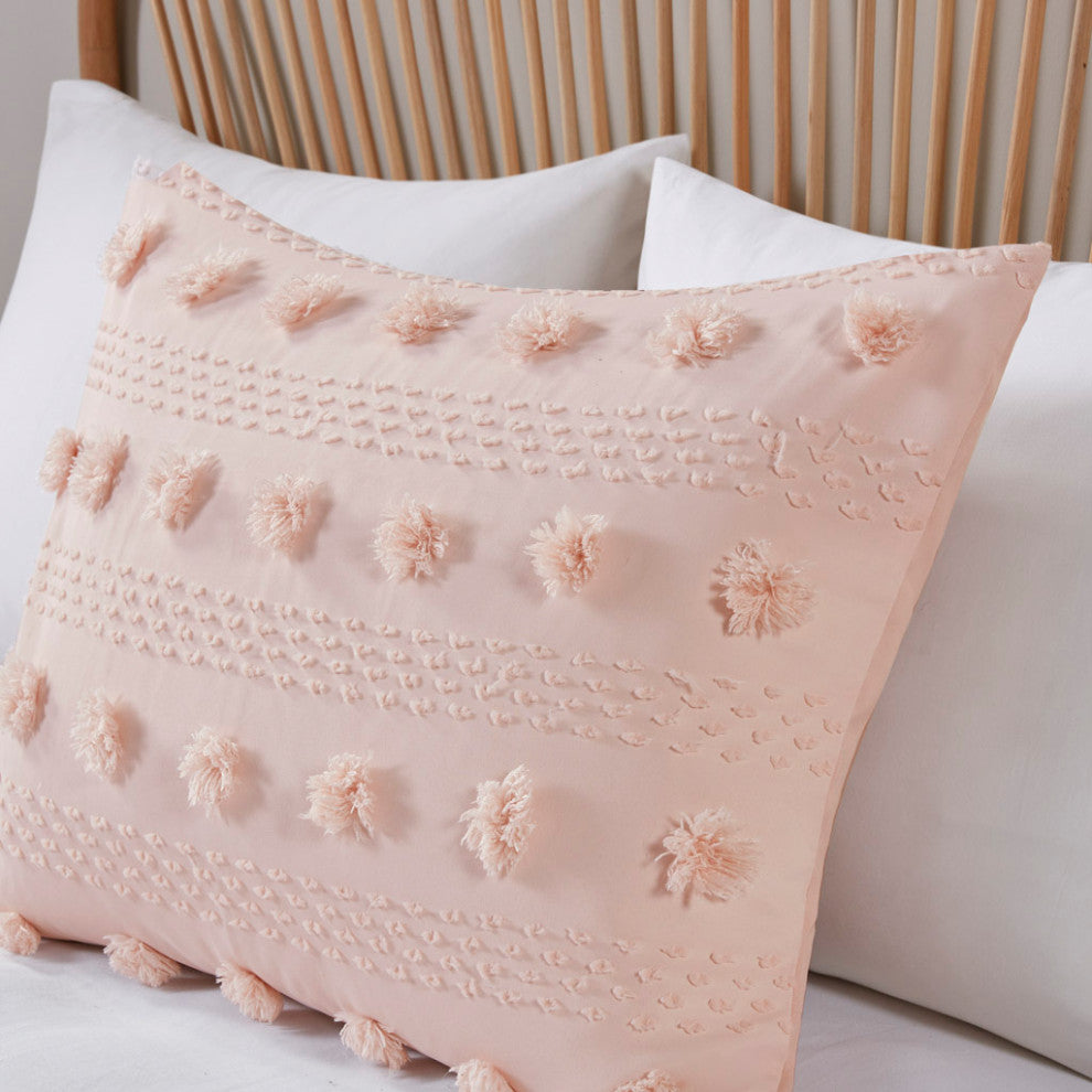 Intelligent Design Lucy Clip Jacquard Comforter Set, Pink