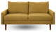 The Jasper II - Linen Round Arm Sofa, Goldenrod Yellow