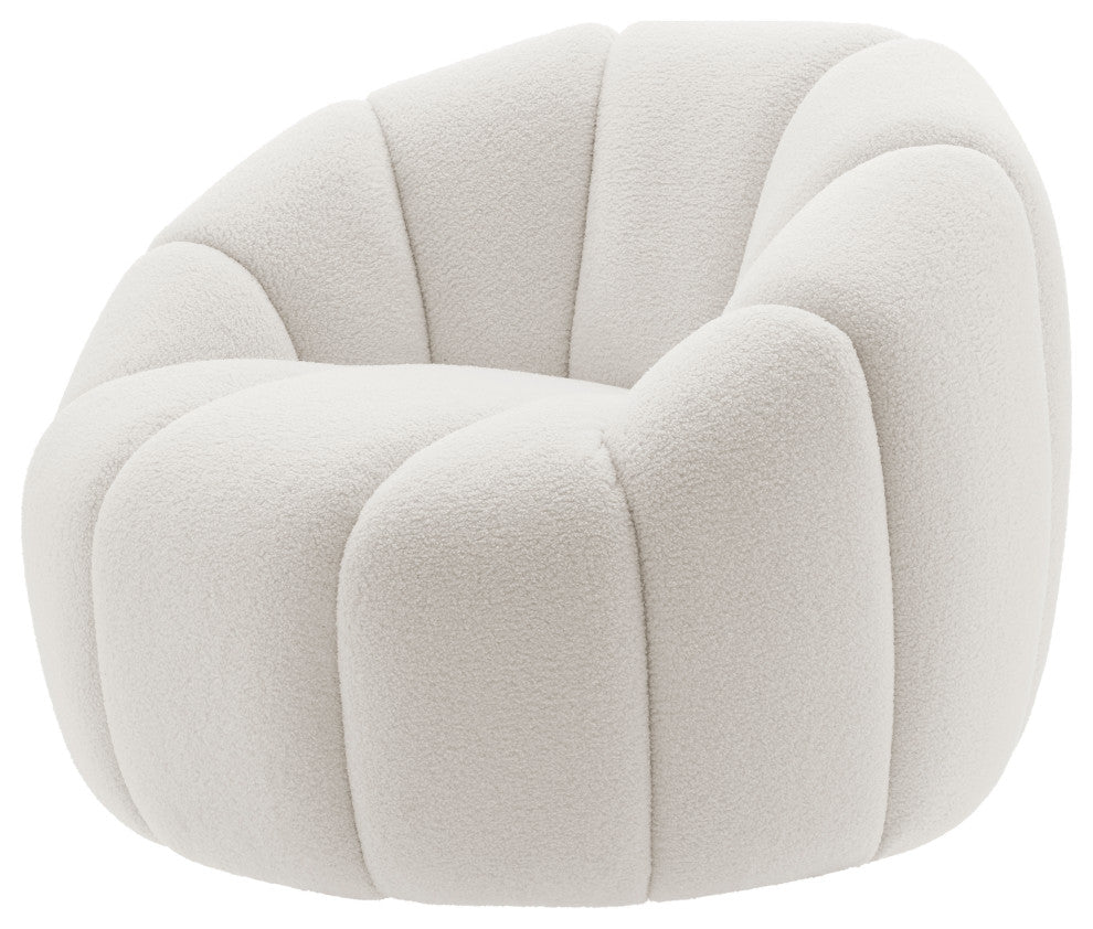 Callista Swivel Accent Chair, Monroe White