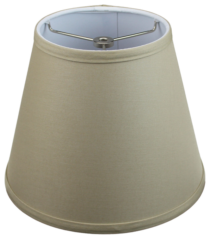 Fenchel Shades 6"x10"x8" Spider Attachment Empire Lamp Shade, Linen Stone
