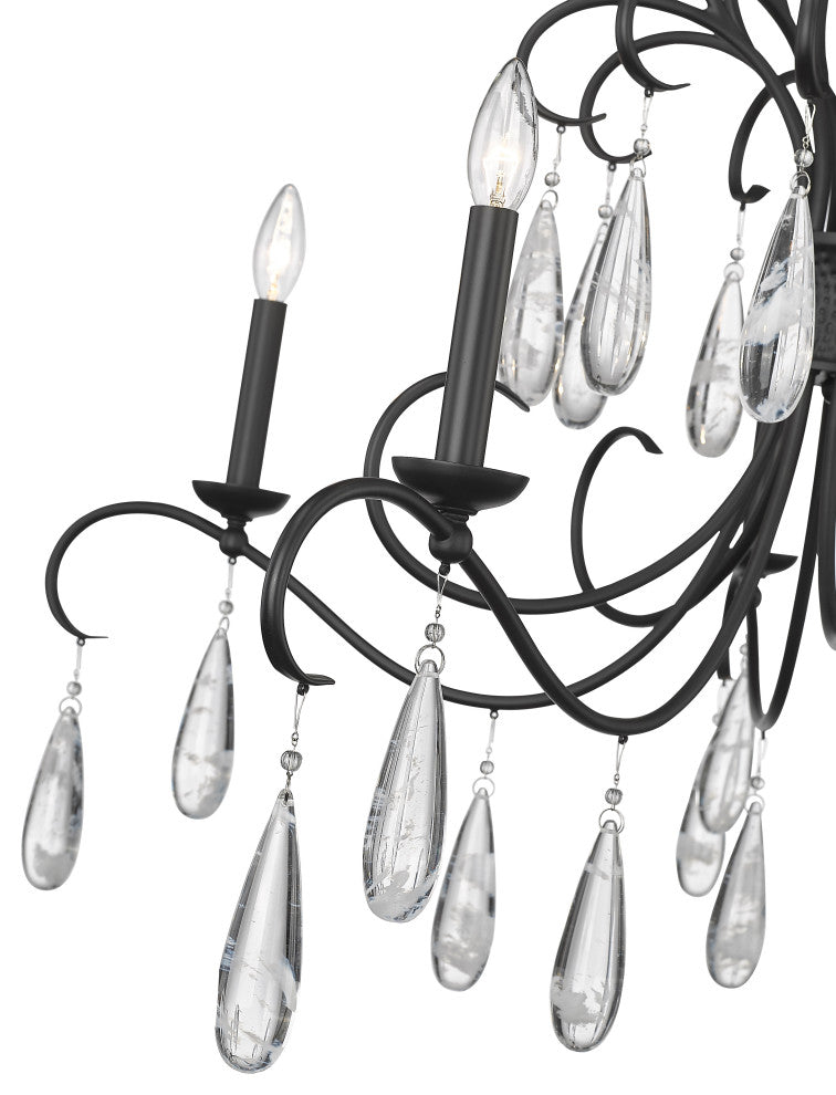 Z-LITE 5-Light Chandelier, Matte Black