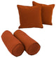 Double-Corded Solid Twill Throw Pillows With Inserts, Set of 4, Spice