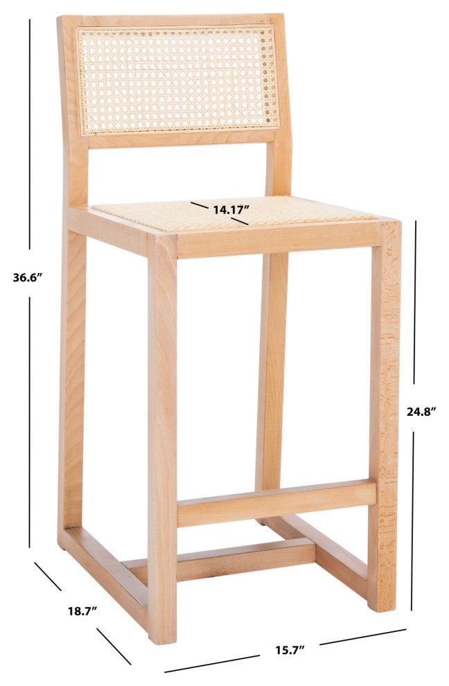 Safavieh Seika Rattan Counter Stool, Natural