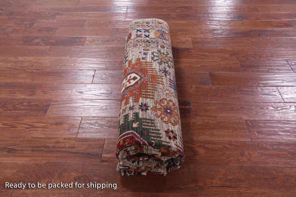 6' 7" X 10' 2" Fine Turkmen Ersari Hand Knotted Rug - Q12487