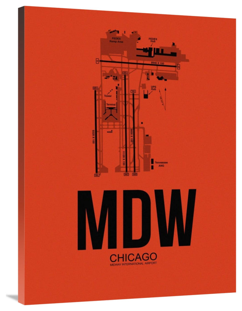"MDW Chicago Airport Orange" Fine Art Print