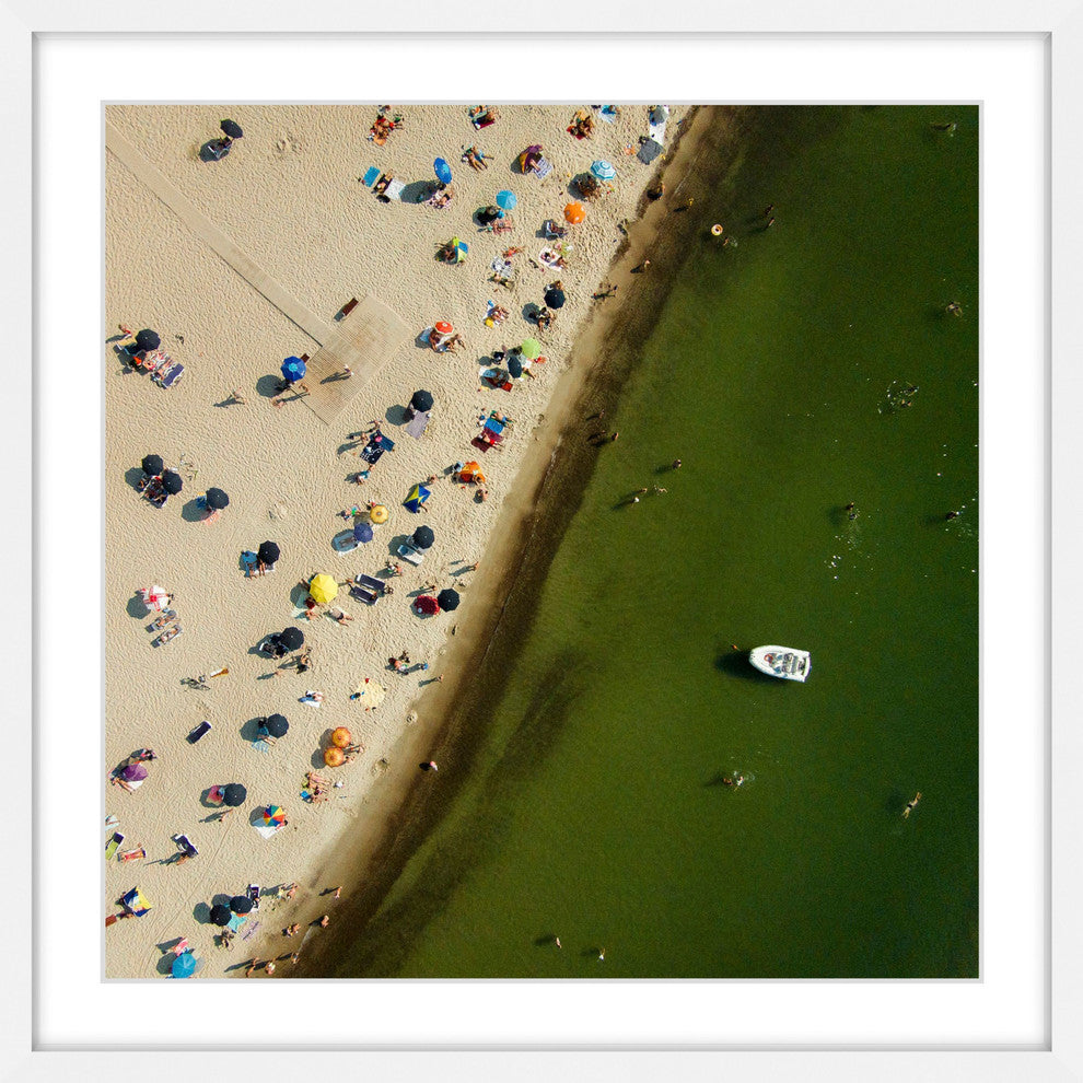 "Beach Day" Framed Print by Karolis Janulis