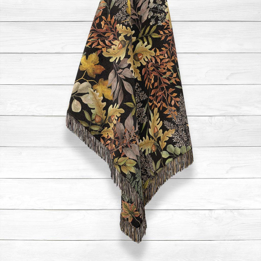 Laural Home Sophisticated Autumn 60" X 80" Woven Throw Blanket