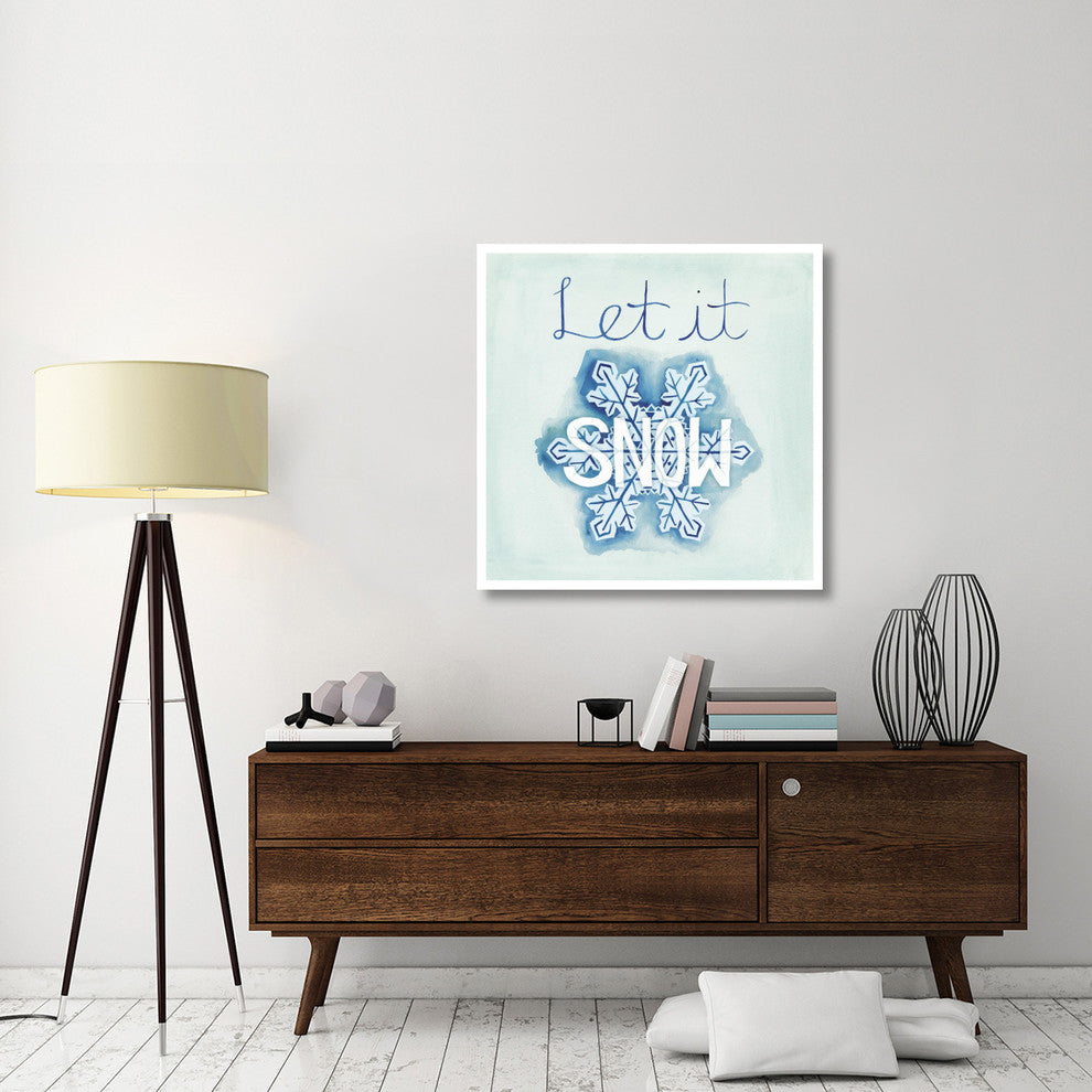 "Snowflake Sayings I" Digital Paper Print by Elyse DeNeige, 38"x38"