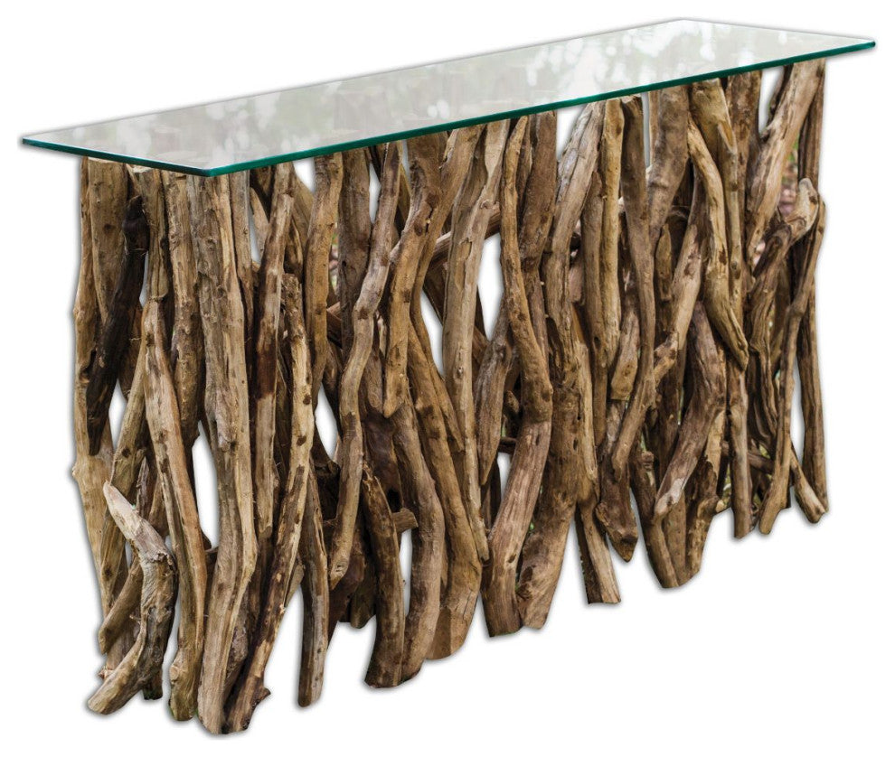 Uttermost Teak Wood Console