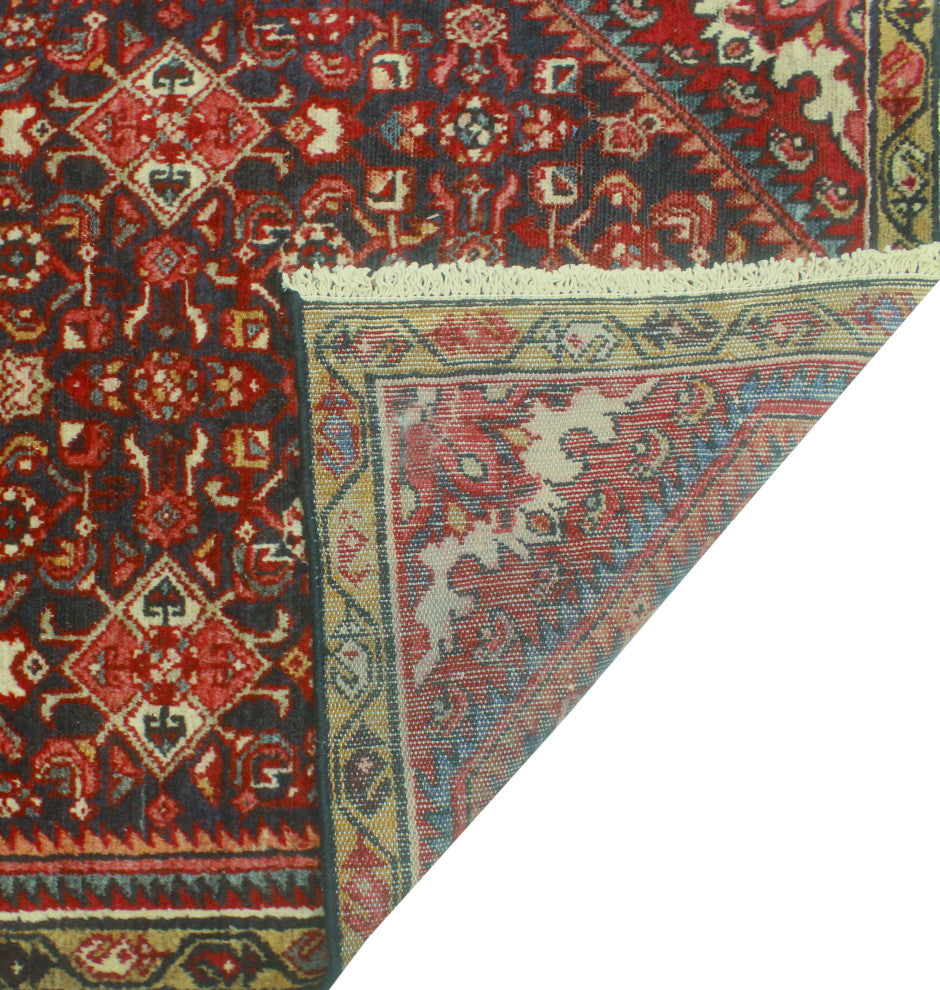 Fine Vintage Distressed Tanyeli Charcoal/Ivory Runner, 2'7 x 9'2