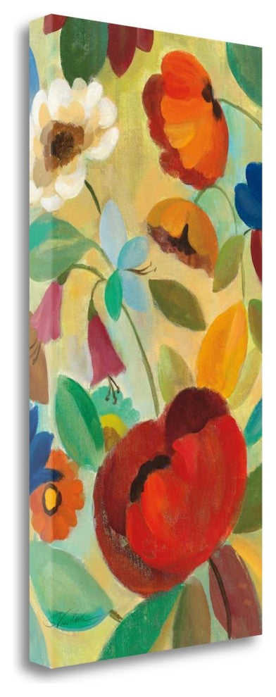 "Summer Floral Panel II" By Silvia Vassileva, Giclee on Gallery Wrap Canvas