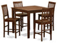 5 Pc Pub Table Set -Counter Height Table And 4 Kitchen Chairs