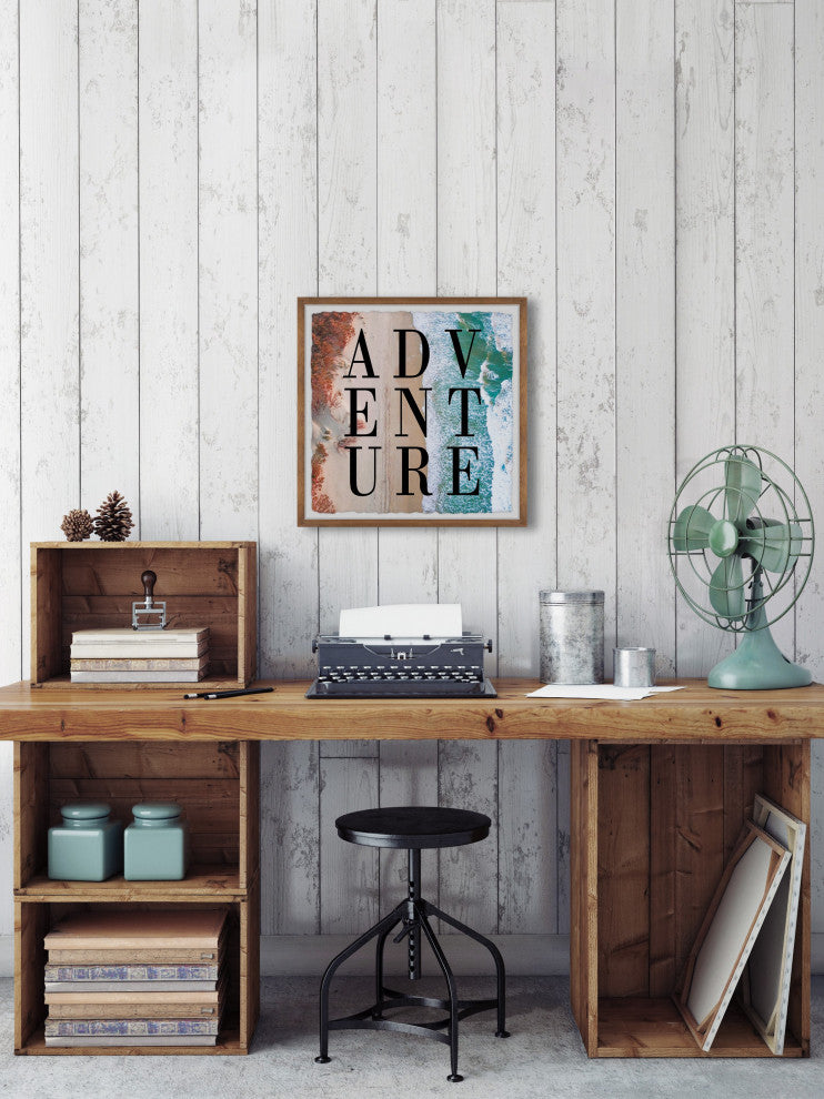 "Let the Adventure Begin" Framed Painting Print, 24x24