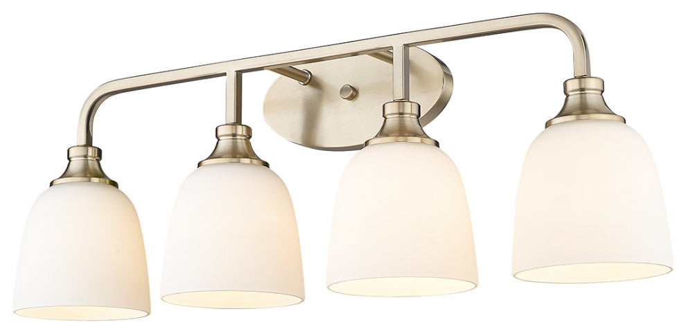 Alberta 4 Light 30" Modern Gold Vanity Light