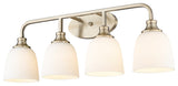 Alberta 4 Light 30" Modern Gold Vanity Light