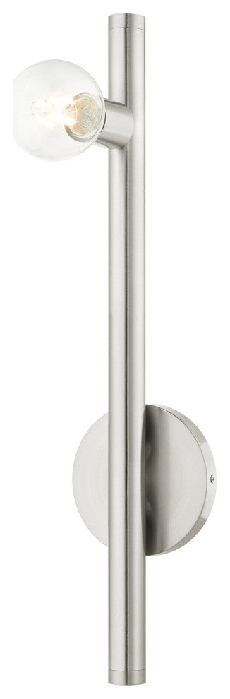 Brushed Nickel Modern, Urban, Scandinavian, Wall Sconce