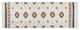 Gray And Blush Printed Off-White Hand-Loomed Shag Rug Runner 2Ft 3Inx6Ft