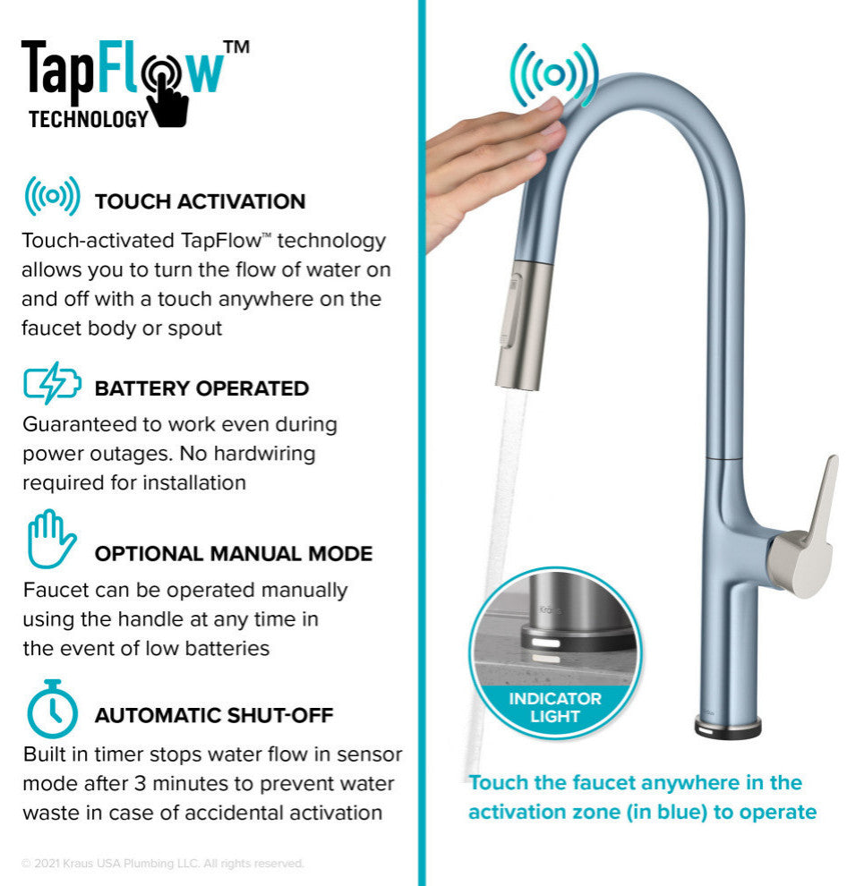 Oletto Pull-Down 1-Hole Kitchen Faucet, Chrome, Model Ktf-3101ch