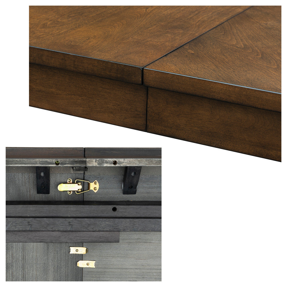 INK+IVY Cove Rectangle Extension Dining Table 6-8 Person, Pecan