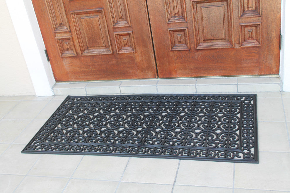 Rubber Grill Matching Doormat Set, Patio/Garage, Heavy Duty, 3-Piece Set