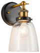 Fiorentino One-Light Wall Sconce with Bulb, Antique Brass