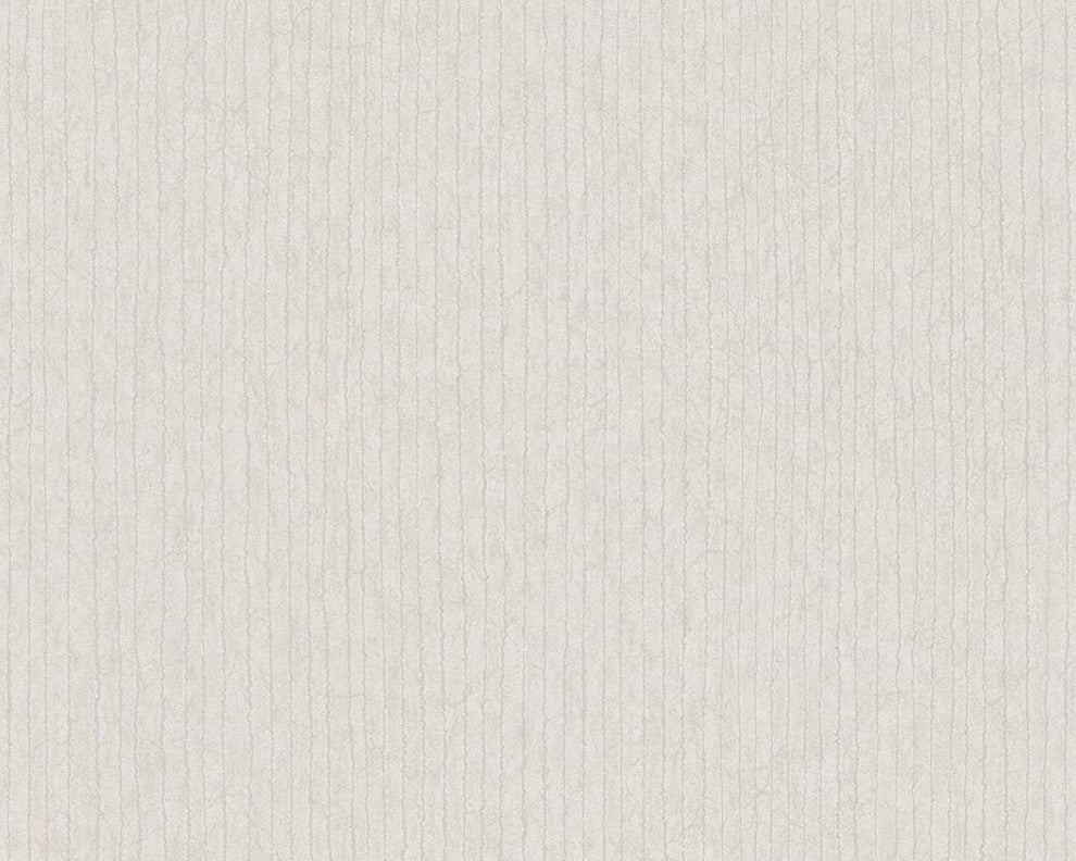Metropolis 2, Urban Graphic Stripes Floral Plain Light White Wallpaper Roll