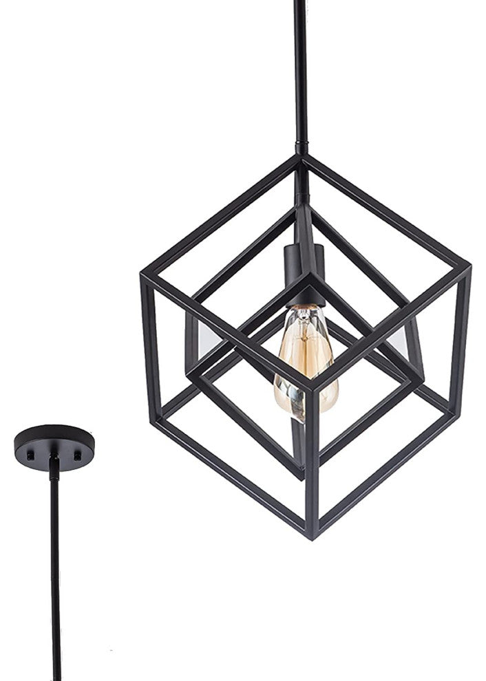 Modern Industrial Pendant Lighting Fixture Adjustable Island Black Pendant Lamp