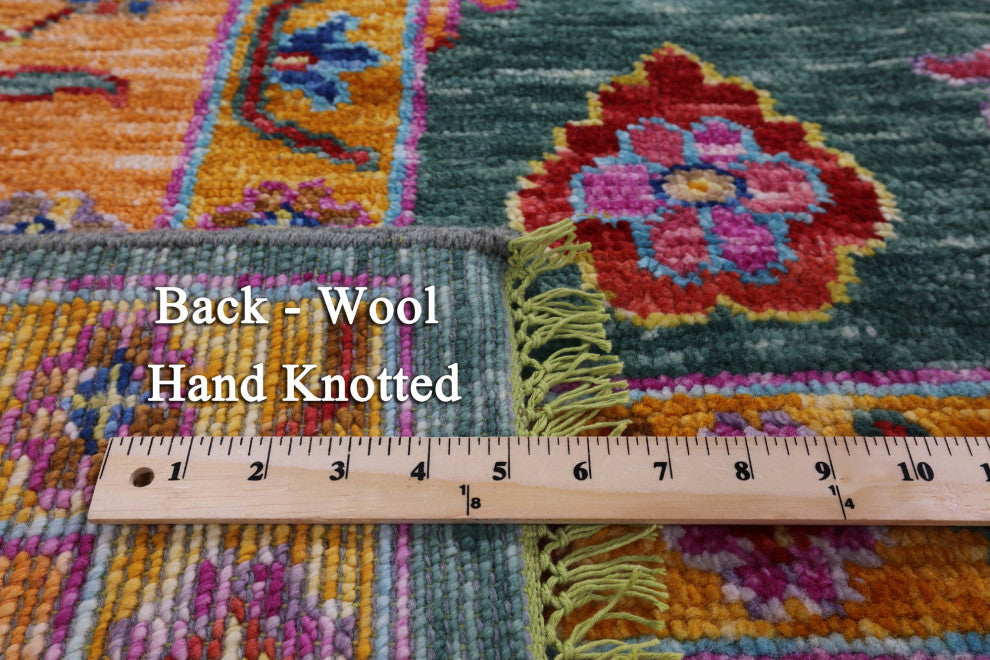 9' 5" X 12' 1" Turkish Oushak Hand Knotted Wool Rug - Q14857