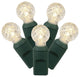Vickerman X6G9501 Warm White G12 Led Light On Green Wire, Christmas Light Strand