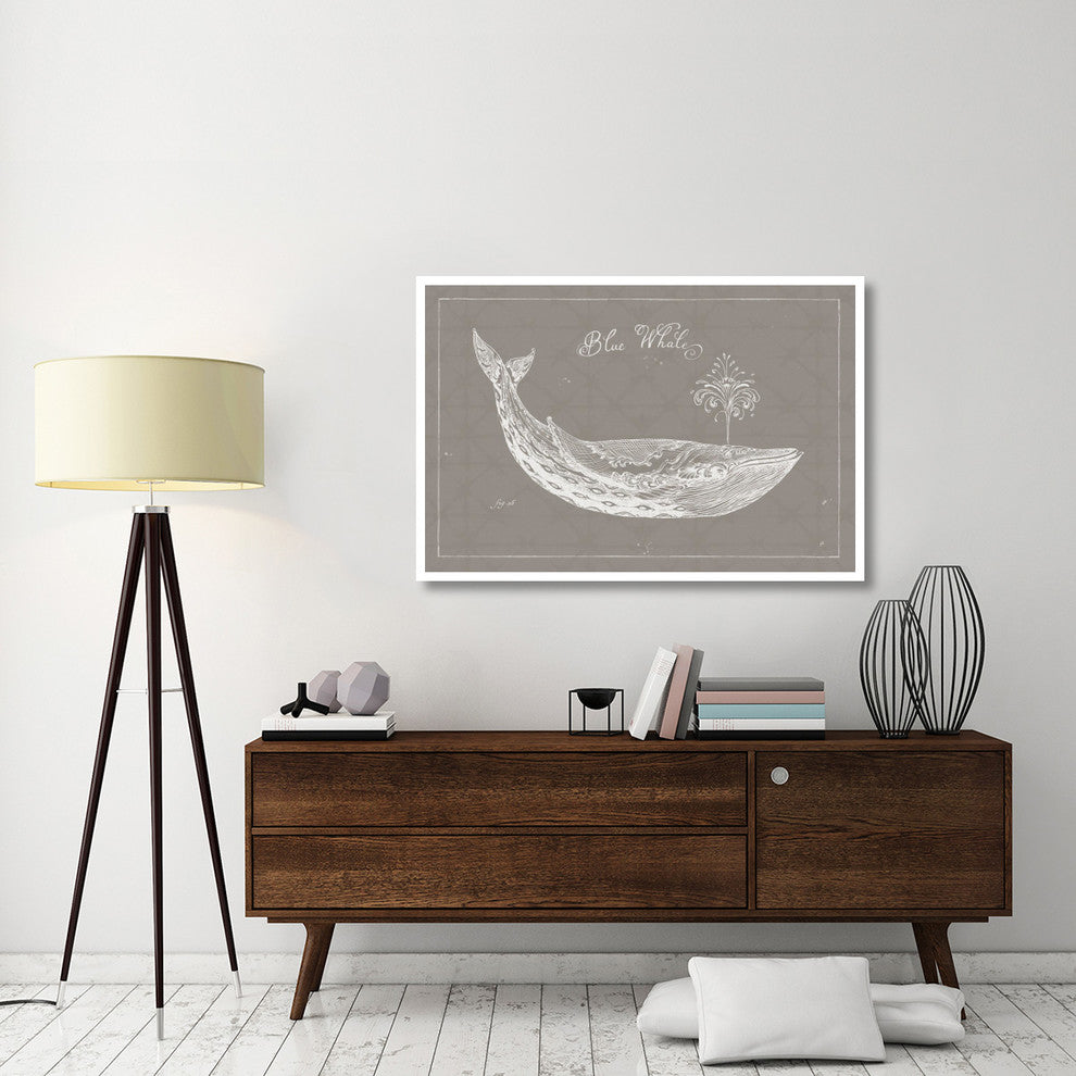"Underwater Life IX Greige" Digital Paper Print by Daphne Brissonnet, 50"x34"