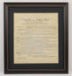 Framed and Matted United States Constitution and Bill of Rights, Set of 2