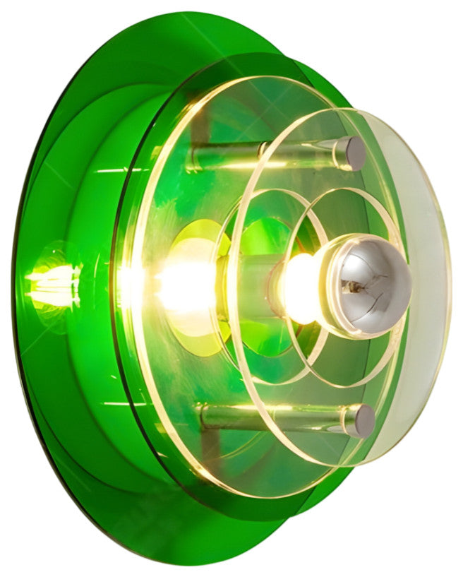 Modern LED Wall Lamp in Futuristic Style for Living Room, Bedroom, Green